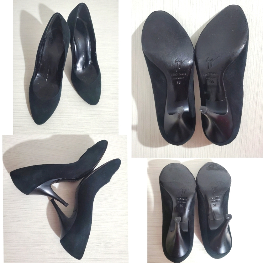 GIUSEPPE ZANOTTI Women's Black Suede Shoes Size 6